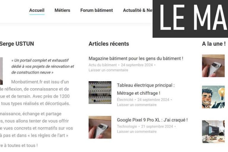Le magazine bâtiment