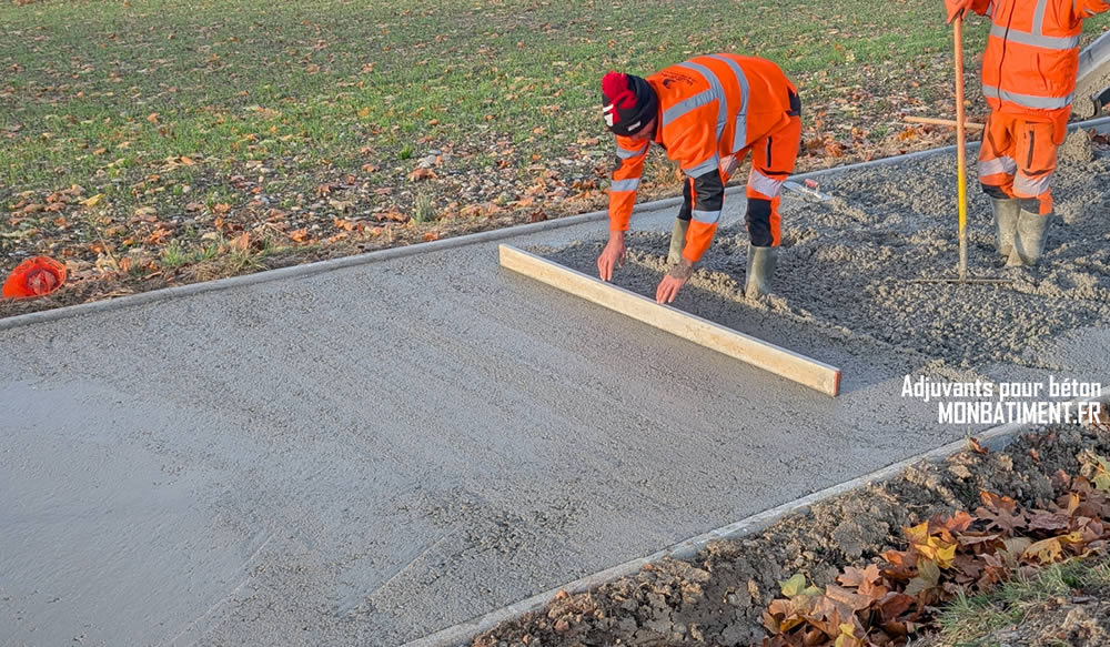Béton adjuvanté pour trottoirs et allées