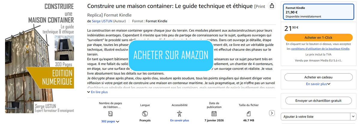 Acheter le livre sur la construction de maison container