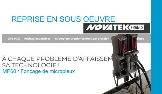 NOVATEK MP60 : La solution de reprise en sous oeuvre