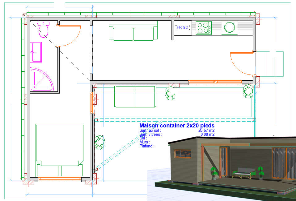 Plans de maison container : Les modèles tendance - Mon batiment