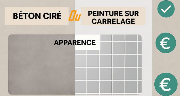 Béton ciré ou peinture sur carrelage : Le dossier
