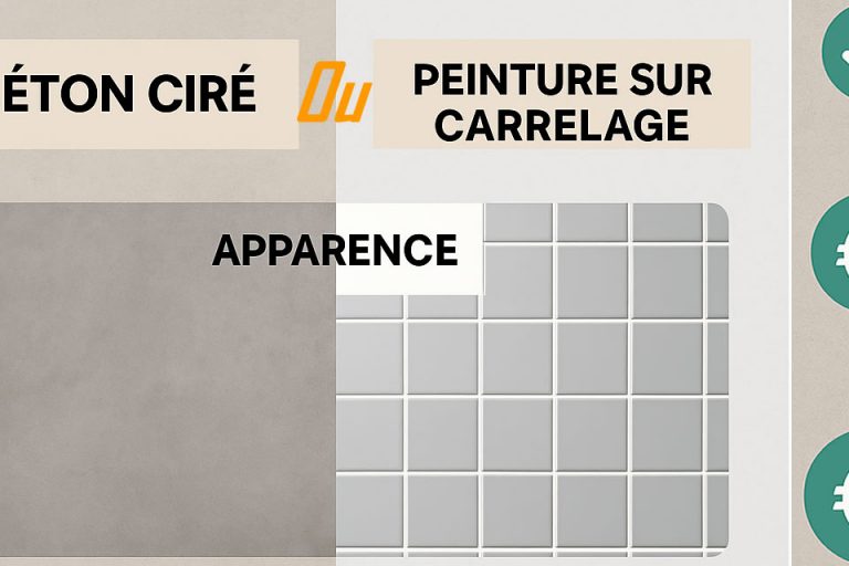 Béton ciré ou peinture sur carrelage : Le dossier