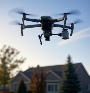 Drone pour le nettoyage de toitures