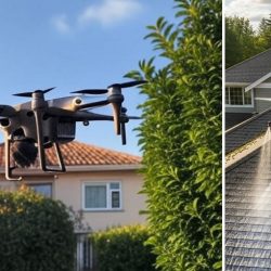 Nettoyage de toiture par drone