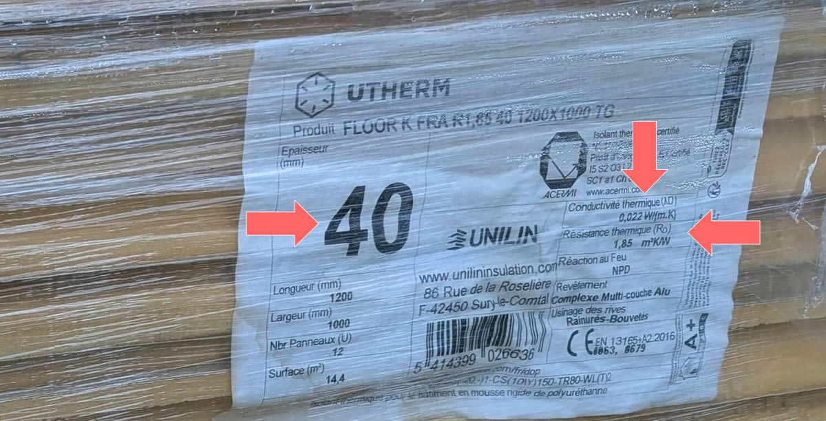 UTHERM FLOOR / Efficacité et données techniques
