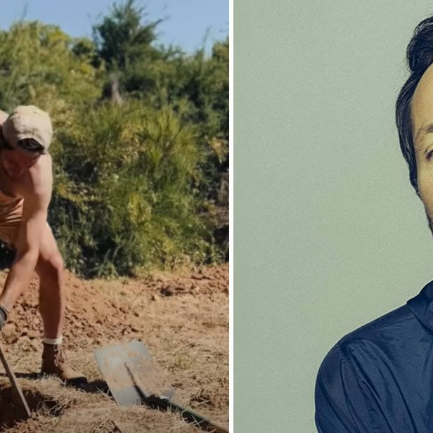 Vianney construit sa cabane