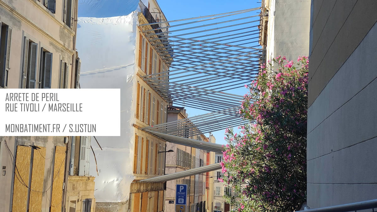 Arrêté de péril imminent rue Tivoli à Marseille