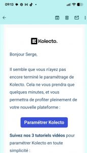 Appli mobile Kolecto