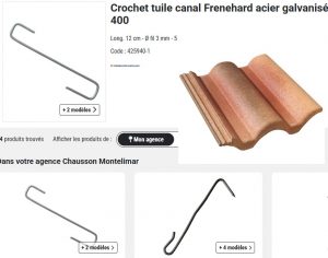 crochets de tuiles
