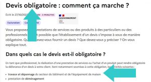 Devis obligatoire en rénovation