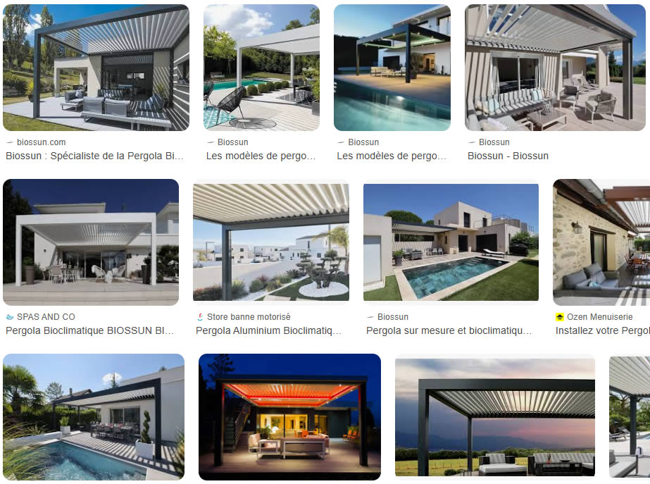 Pergolas bioclimatiques biossun