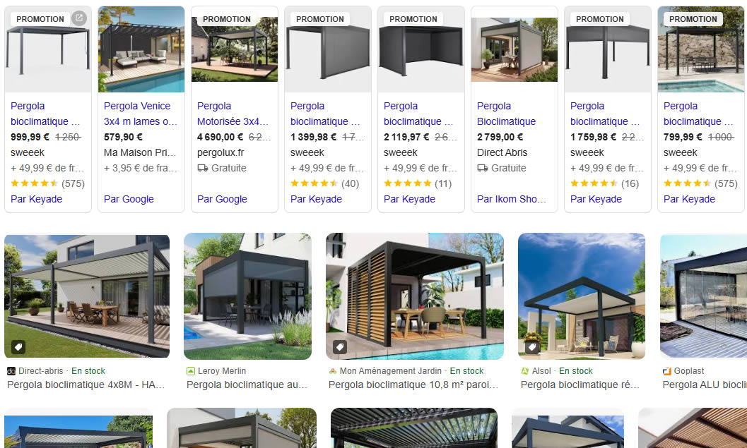 Pergolas financièrement accessibles