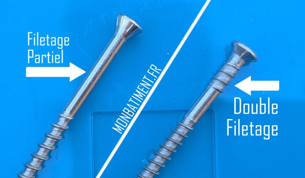 Vis bois double filetage Vis bois double filetage