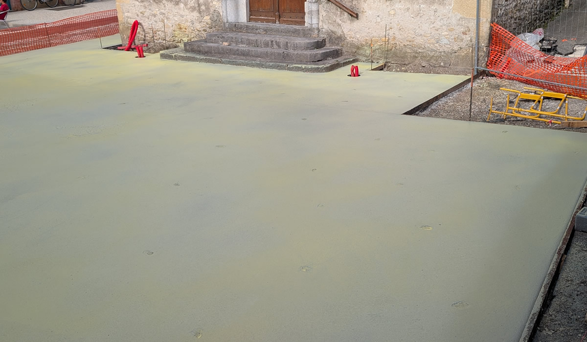 Application du désactivant béton