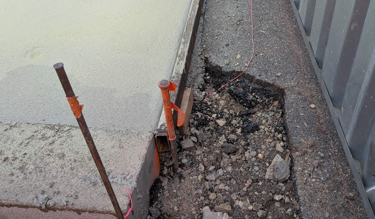Coffrage de la dalle béton