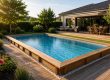 Piscine bois dans le jardin