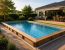 Piscine bois dans le jardin