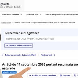 Arrêté CATNAT Septembre 2026 Arrêté CATNAT Septembre 2026