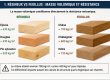 Différentes classes et essences de bois de construction