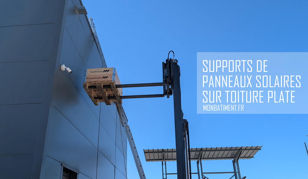Levage des supports de panneaux photovoltaïques