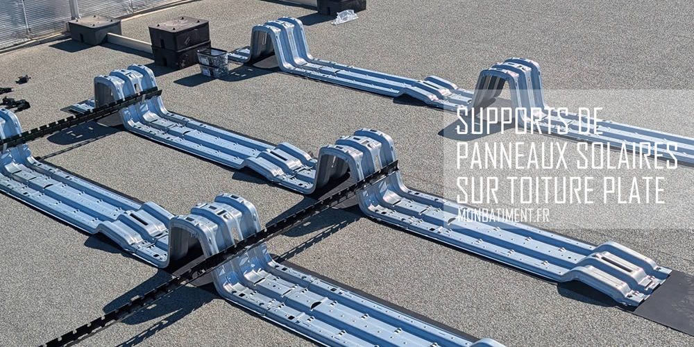 Support de panneaux solaires sur toit plat Support de panneaux solaires sur toit plat