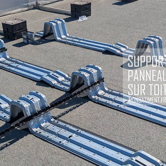 Support de panneaux solaires sur toit plat Support de panneaux solaires sur toit plat