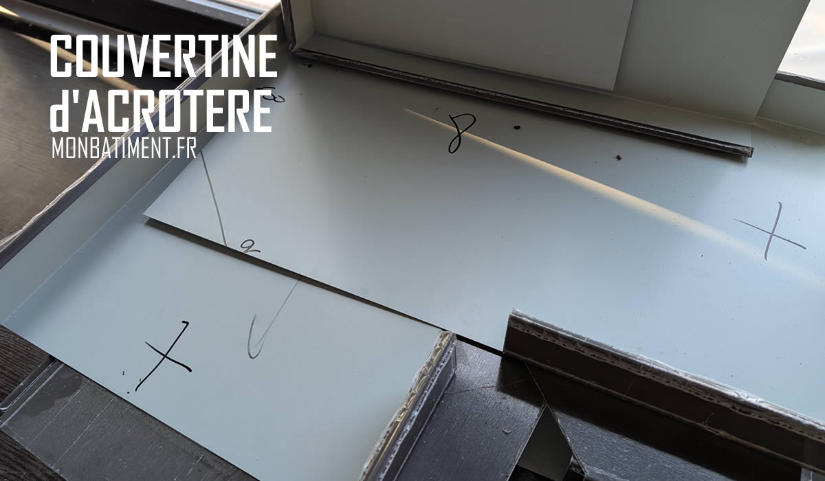 Angle de couvertine en vue de dessous